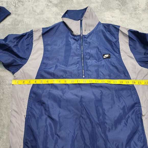 Vintage Nike Anorak Windbreaker Jacket Men's Size XL Blue Grey Athletic 80s - Picture 12 of 16